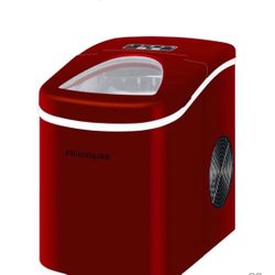 Frigidaire Compact Ice Maker - Red: Portable Countertop Ice Machine, Stainless Steely