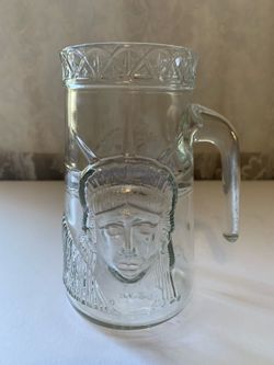 Vintage 1985 Anchor Glass Statue of Liberty Centennial Clear Glass Mug
