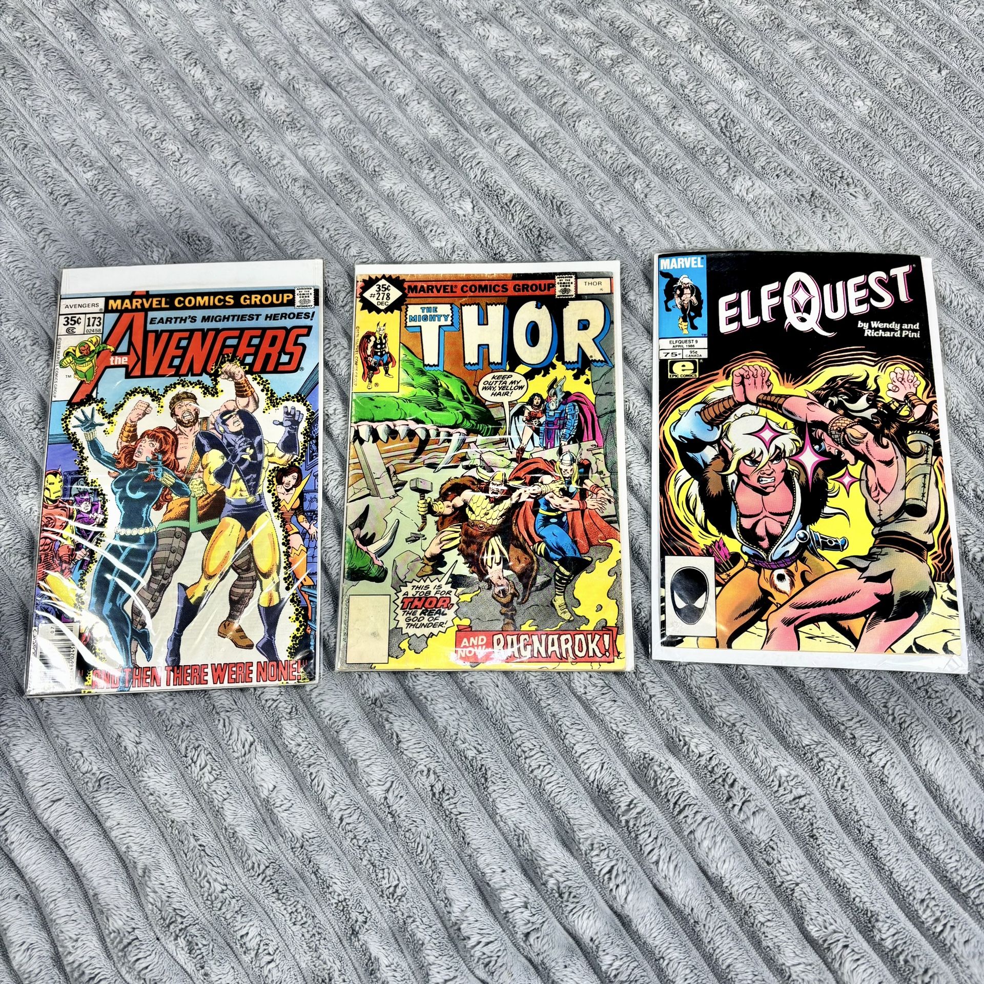 Marvel comic group comic book a lot of three vintage 35cents -75 cents Era