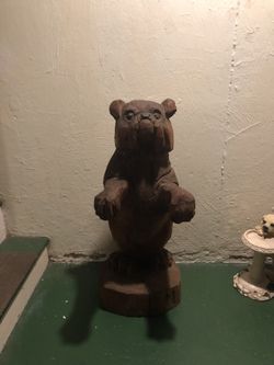 Wood Carved Dog