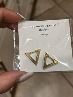 18K Gold Plated Stainless Steel Earrings 