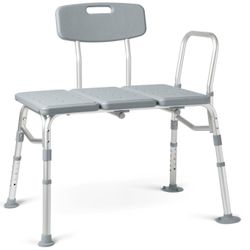 Medline Adjustable Bath Transfer Bench – 400 lb Cap – E6