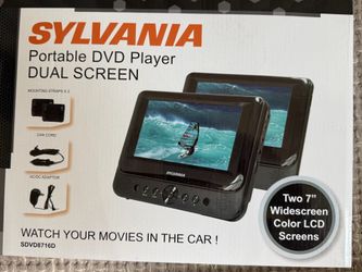 Portable DVD player with dual screens