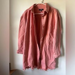 Misguided Oversized Denim Shirt  Dress
