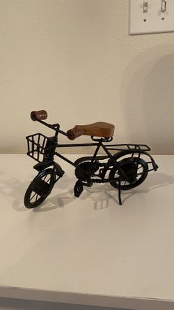 Vintage metal and wood tabletop bicycle