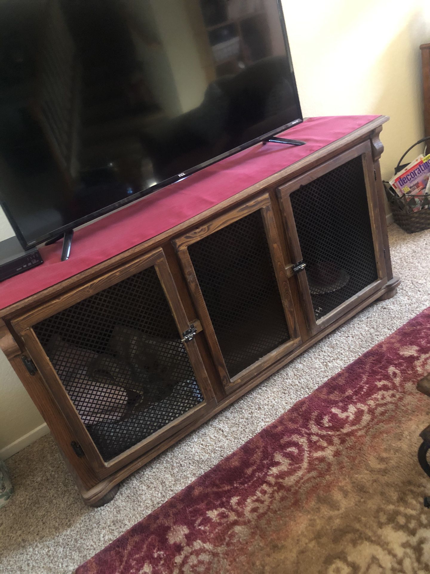 Dresser Converted Into A Dog Kennel
