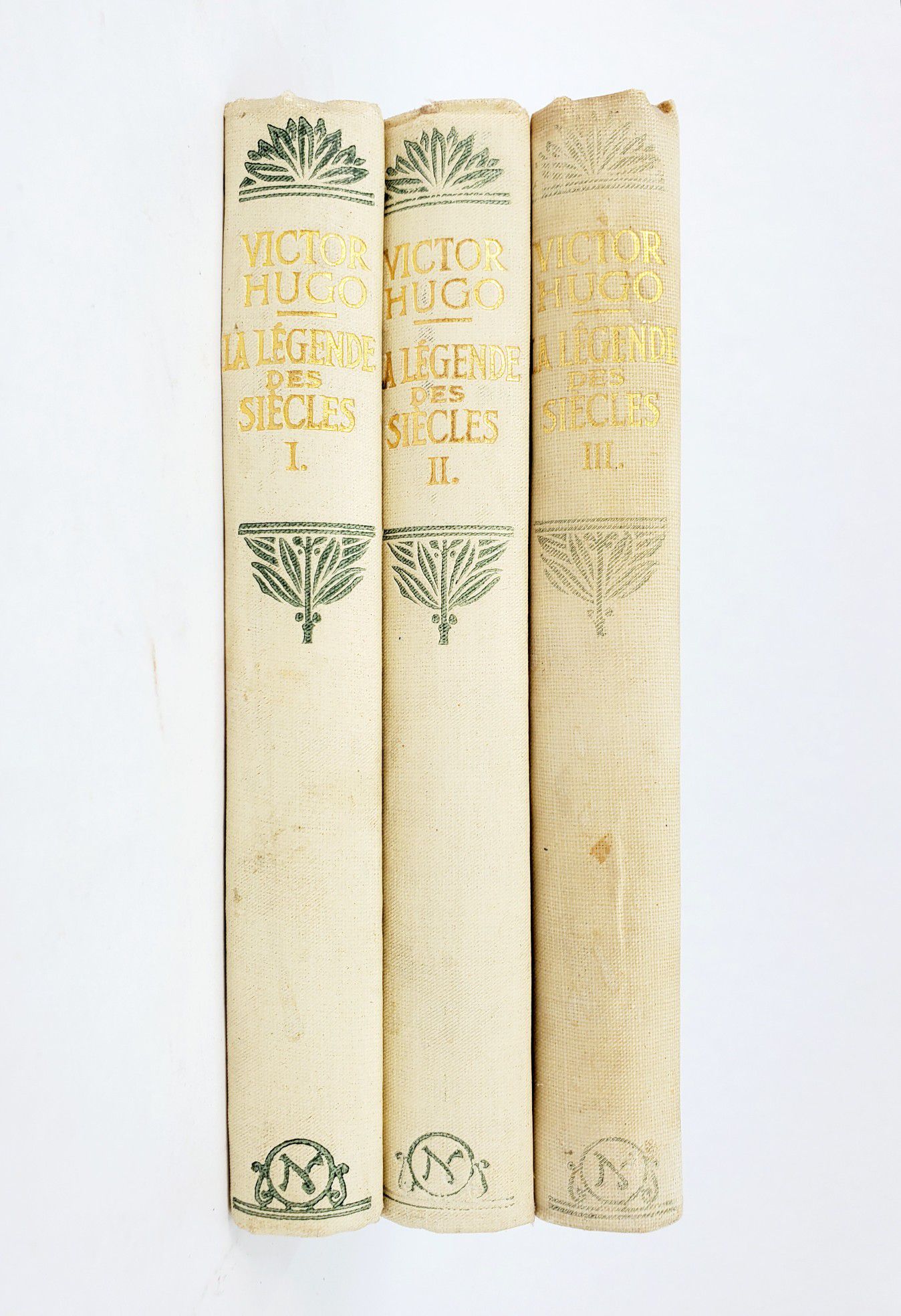 La Legende des Siecles Books I, II, & III by Victor Hugo - Text in French - Hardcover Nelson Editors circa 1920's-30's