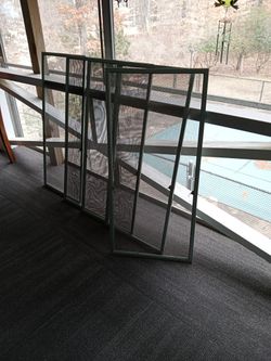 Screens That Fit Anderson Casement Windows 16 And 3/4 By 36 And 3/8 Good Screens Just Change From The Green To The Brown
