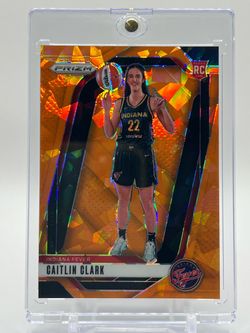 2024 Panini Prizm WNBA Caitlin Clark Variation Orange Cracked Ice No.145 Rookie RC