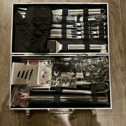 Brand New 34pc Heavy Duty Grilling Accessories Kit