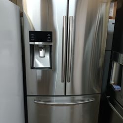 Samsung Refrigerator French Door Stainless Steel Everything Works Good 👍