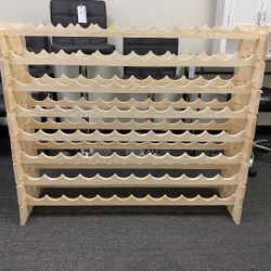 New 96 Bottles Wine Rack 8-tier Wooden Stackable Wine Caller Rack