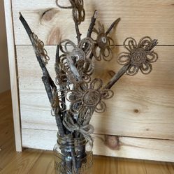 Fabulous Handcrafted Twine Flowers… What A Unique Gift! 