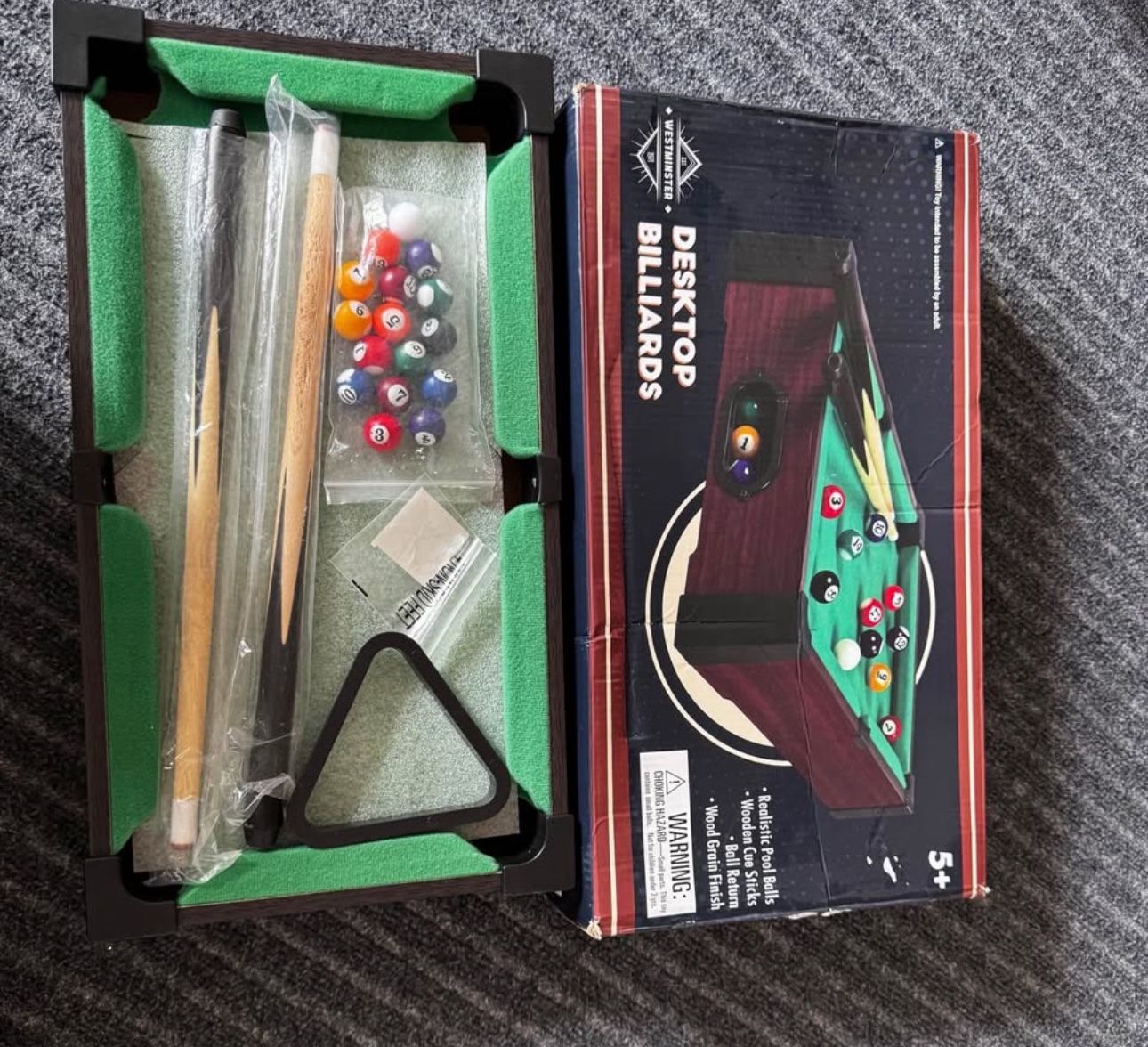 Desktop billiards for 5+ of age