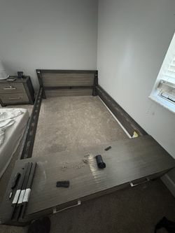 Queen Bed Frame (W/ Mattress)