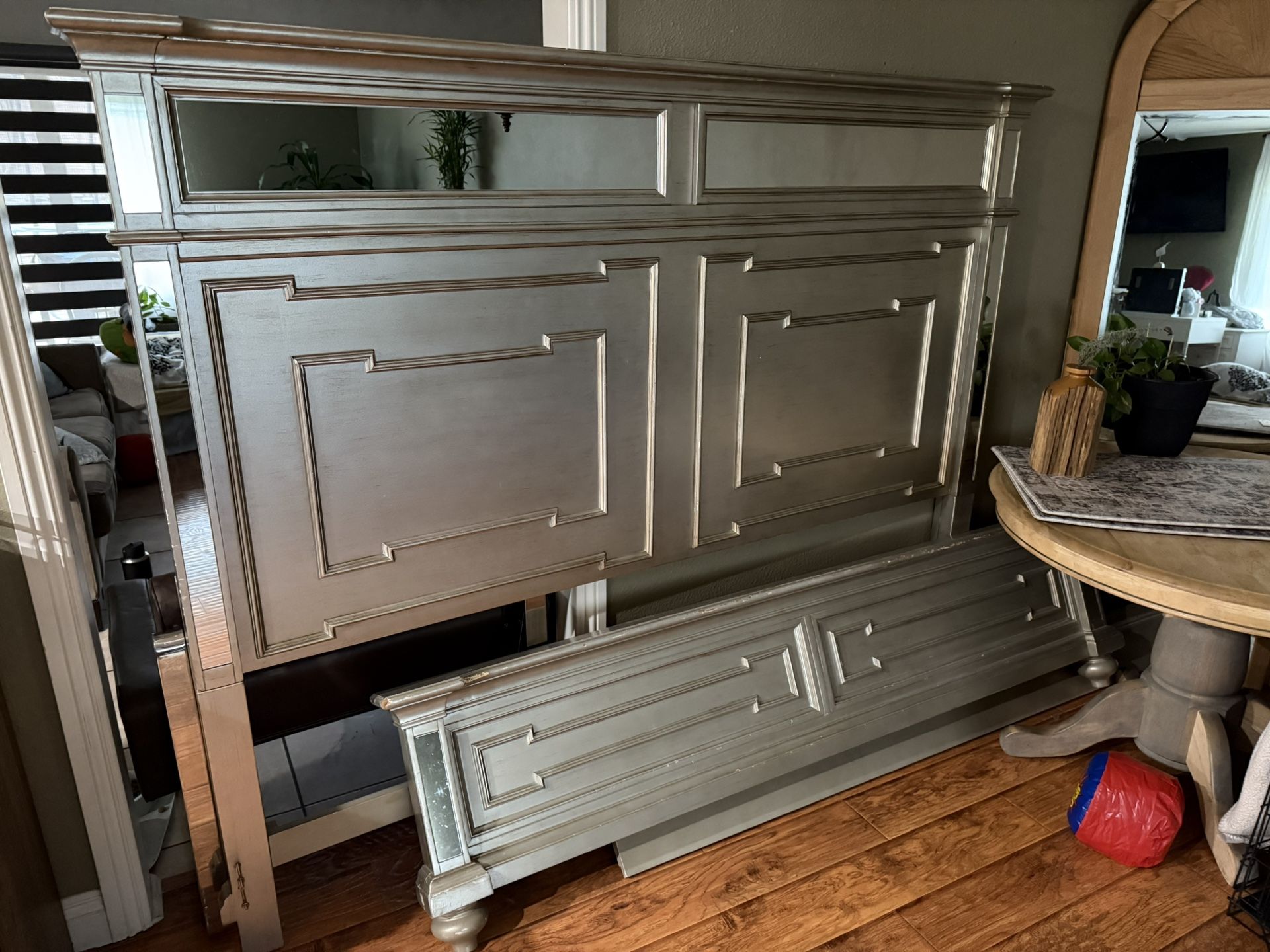 Silver Bed Frame