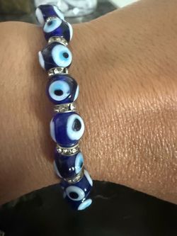 Evil Eye Bead Stretch Bracelet