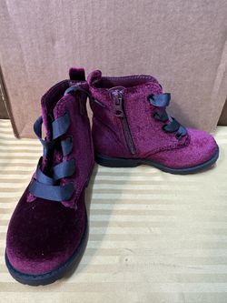 Velvet Boots Girls Size 8