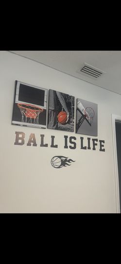 3 Piece Basketball Wall Decor