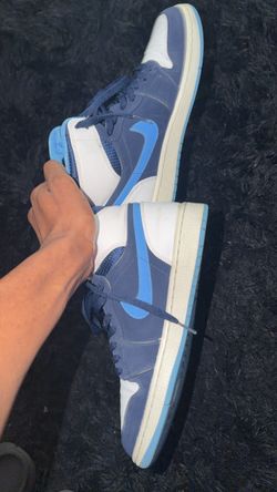 Nike Air Jordan 1 Low Blue White Sneakers 8.5