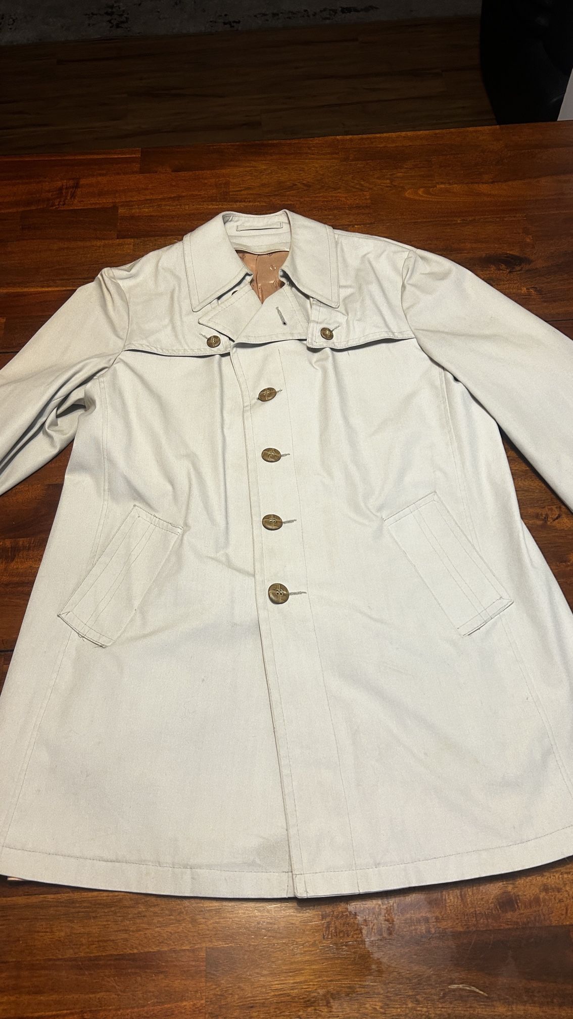 JC penny Tan Leather Coat, Size XXL