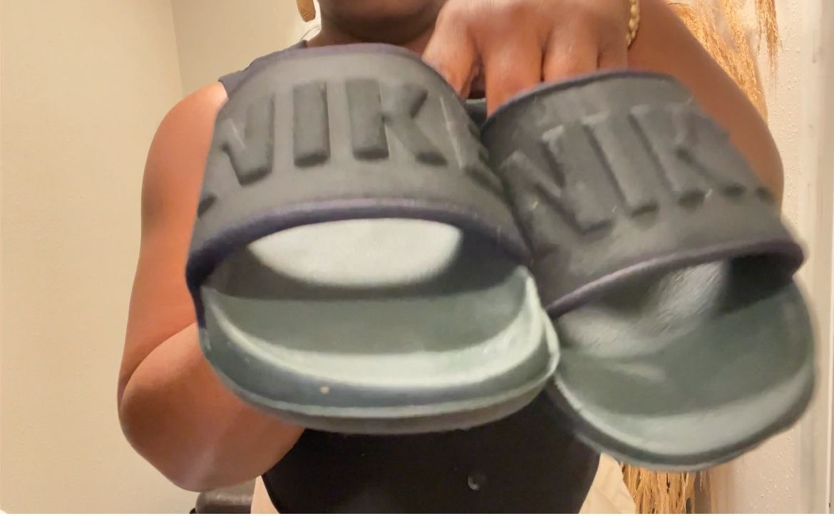 Black Matte Nike Slides