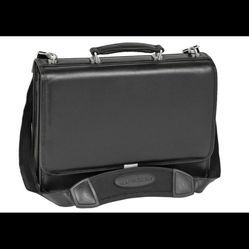 McKlein USA Bucktown 15.6" Leather Double Compartment Laptop Briefcase Black NEW with Tags