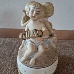 Vintage Cherub Music Box