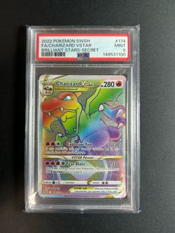 2022 Pokemon SWSH Brilliant Stars #174 FA/Charizard VSTAR PSA 9 MINT