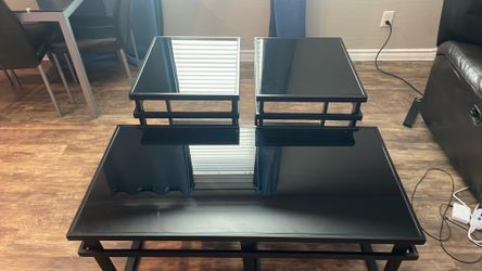 Modern glass dining table and Chairs