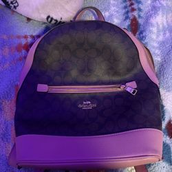 Pink coach backpack 