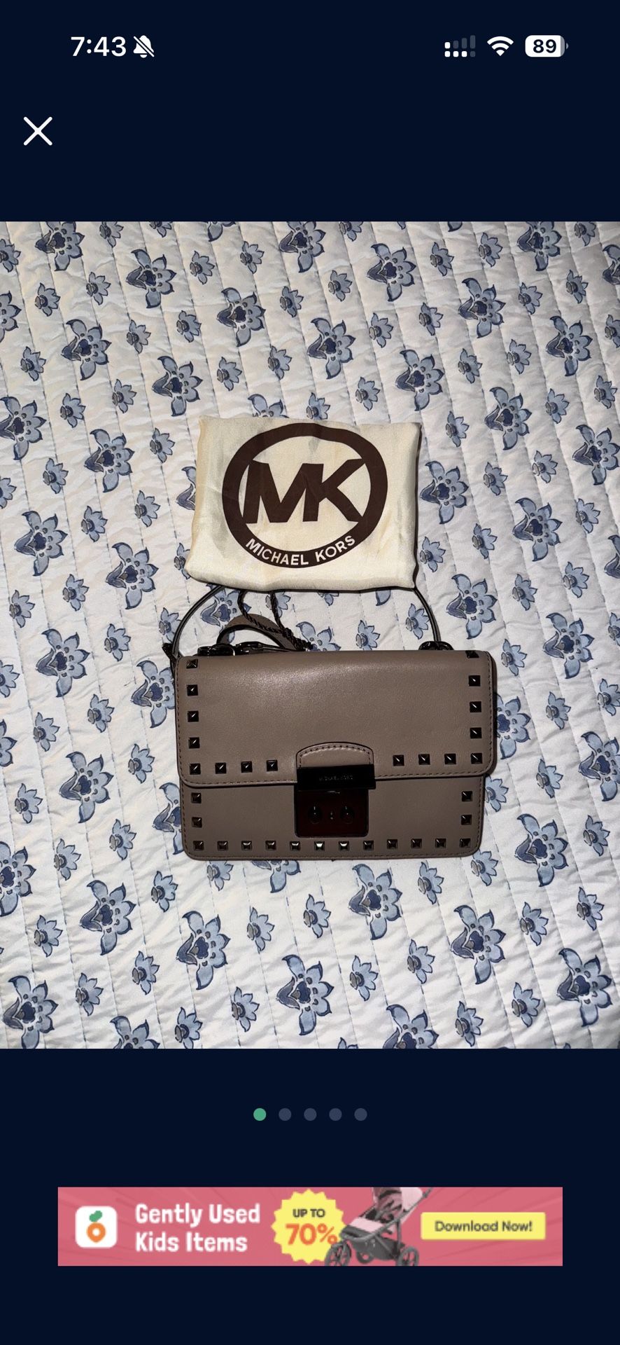 Michael Kors AUTHENTIC leather crossbody used one time