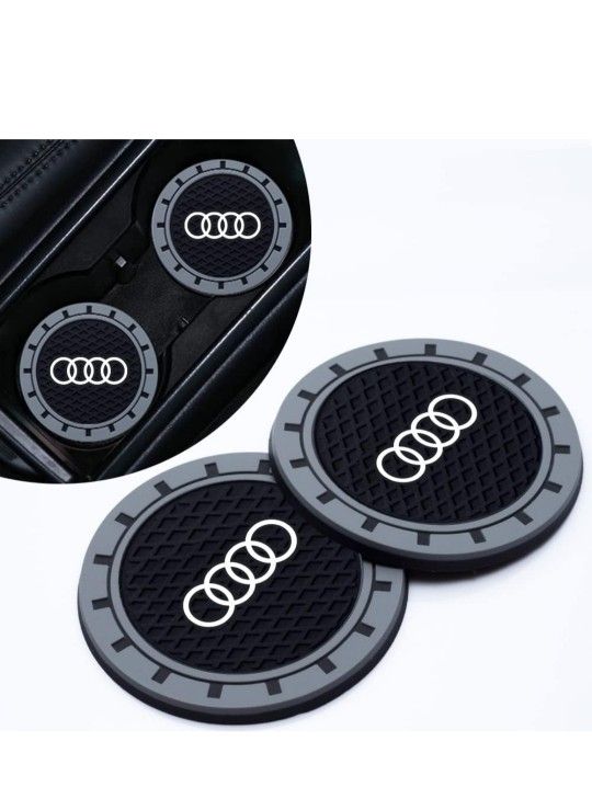 Audi Car Cup Holder Coaster,Auto Cup Holder Insert Coaster for Audi A1 A3 RS3 A4 A5 A6 A7 RS7 A8 Q3 Q5 Q7 R8, Non-Slip Car Drink Holder Coaster, Car I