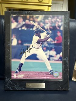 Carlos Delgado Photo Plaque Signed.  