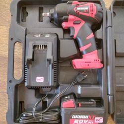 Earthquake XT Ultra-high Torque  3/8 Square Drive Impact Wrench Kit With 4.0 Amp Hour Battery Charger And Hard Shell Case