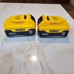 DeWalt 20V MAX 5.0Ah Batteries (2-Pack) – New