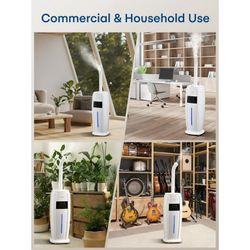 4.8Gal/18L Humidifier Large Room, Easy Top Fill Cool Mist Tower Humidifiers Quiet for Home, Plants, Commercial, Whole House Cover up to 1500ft², with 