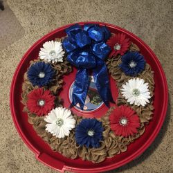 24” Red White And Blue Wreath