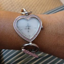 JLo Watch Locket Heart Rhinestones