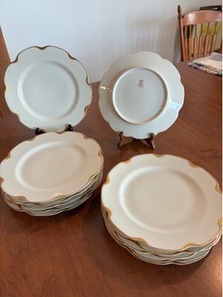 Haviland Silver Anniversary gold and white china set