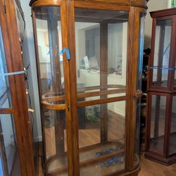 Curve Elegant Glass Cabinet 