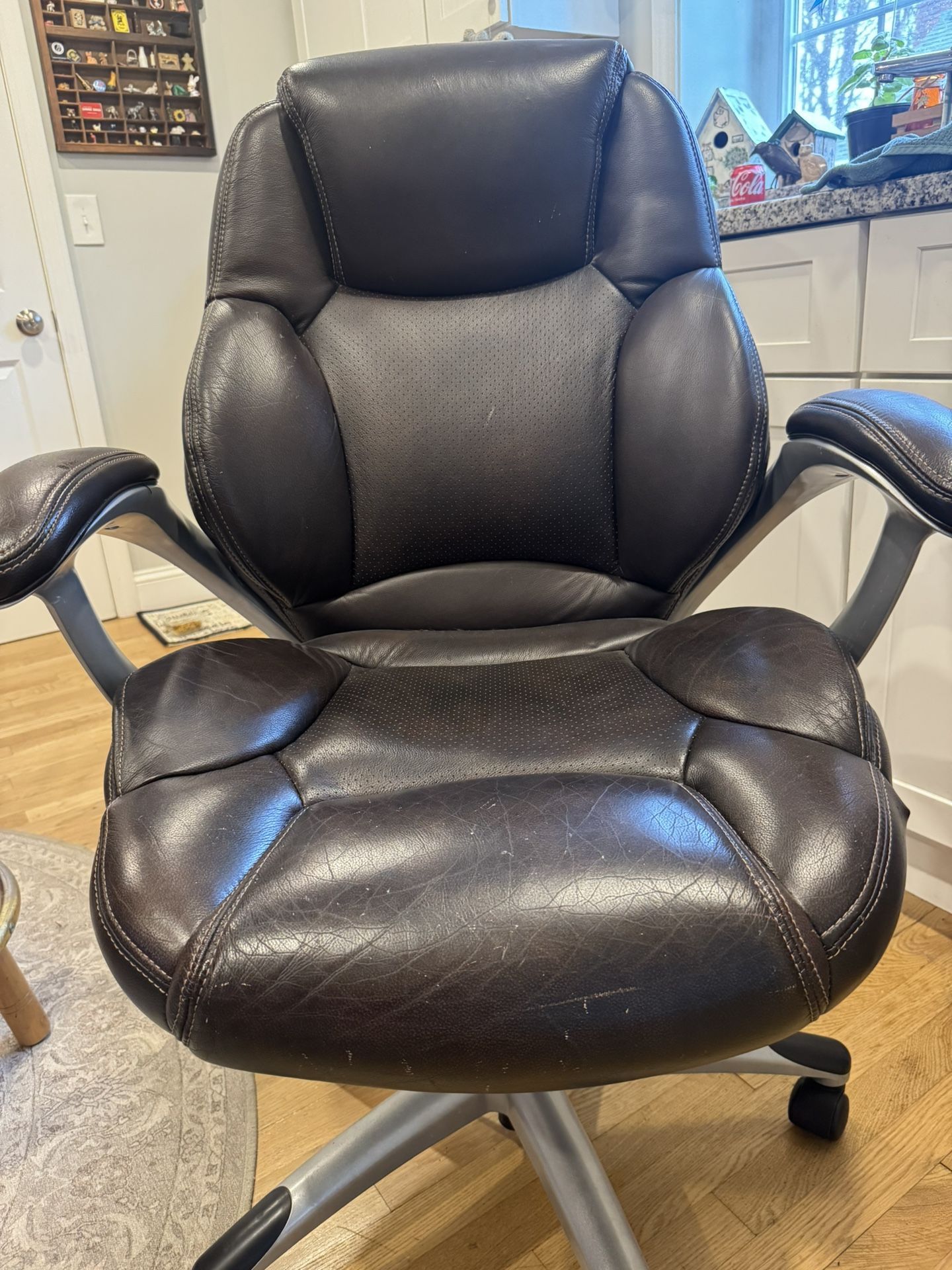 Leather Swivel Office Chair