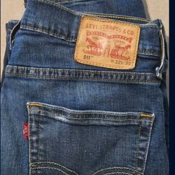 Levi 511 Blue Jeans  Men's.   Size  32 x 30