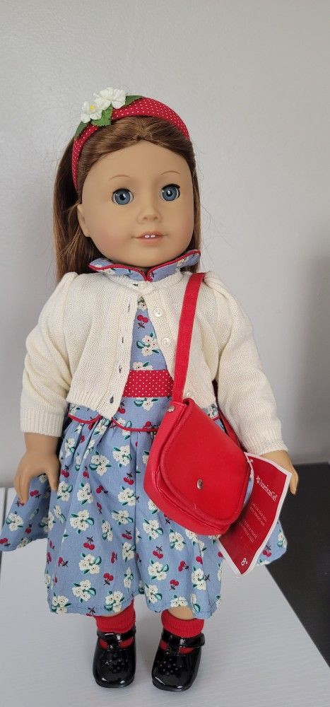American Girl Doll Emily Bennett 2008 Red Hair Blue Eyes In Meet