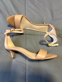 Nine West Nude Kitten Heel Sandals
