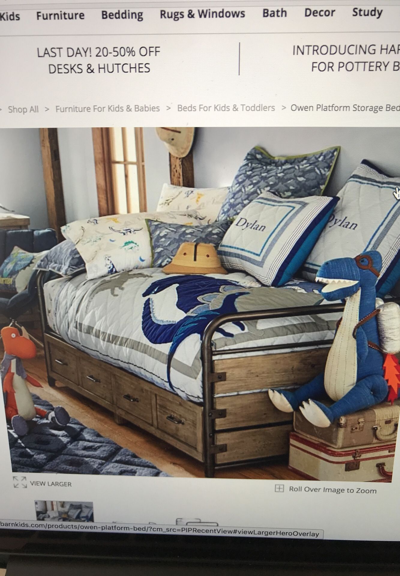 Pottery barn 2024 owen bed