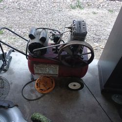 Three Horsepower Air Compressor Runs Excellent