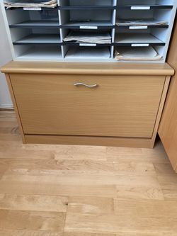 Sells induvidually too. Shoe Cabinet, Office Desks, Book Shelves, Dresser, 2 Night Stands And Queen Bed With Mattress