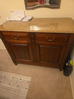 Granite counter top storage