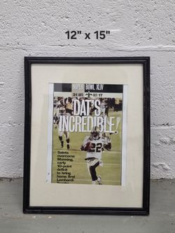 Saints Super Bowl XLIV Dat’s Incredible Framed Reproduction